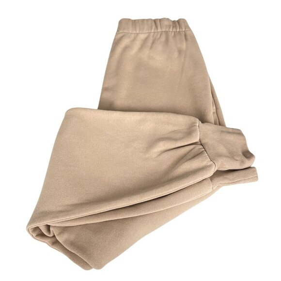 Divided‎ by H&M Beige Fleece Lined Joggers Sweatpants Elastic Waist Women XS - Picture 3 of 9
